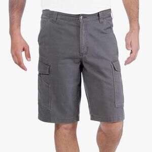 Carhartt Men's Rugged Flex Relaxed Fit Canvas Cargo Work Short Grey Size 42